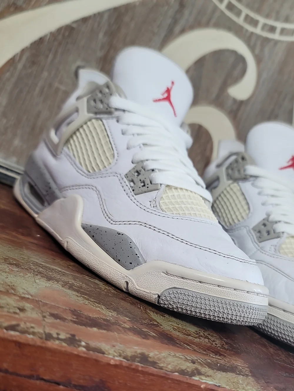 Nike Air Jordan 4 Retro 'White Oreo' Wmns 5.5 Good Condition, Fast Shipping.
